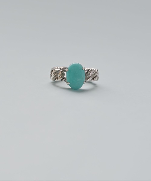 Editors Draw（エディターズドロー）の「SV925 チェーンリング【 Jaysmee/リアジェイズミー 】（リング・メンズ・ブラック/ダークブラウン/ブラウン/ターコイズブルー・#19）」の4枚目の写真