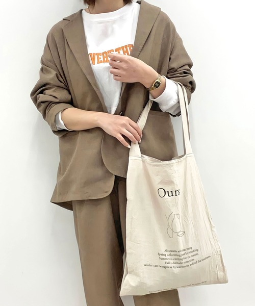 PairPair(ペアペア)の「キャンバスバッグ(トートバッグ・レディース・ライトベージュ・FREE)」の1枚目の写真