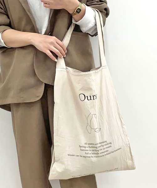 PairPair(ペアペア)の「キャンバスバッグ(トートバッグ・レディース・ライトベージュ・FREE)」の2枚目の写真