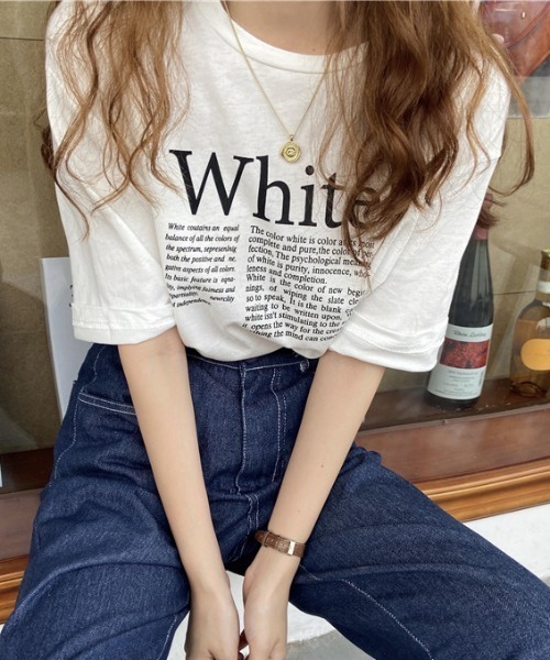 MANGROVE(マングローブ)の「カラープリントTシャツ(Tシャツ/カットソー・レディース・ホワイト/イエロー/グリーン・FREE)」の1枚目の写真