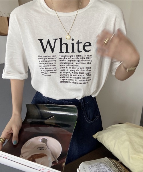 MANGROVE(マングローブ)の「カラープリントTシャツ(Tシャツ/カットソー・レディース・ホワイト/イエロー/グリーン・FREE)」の10枚目の写真