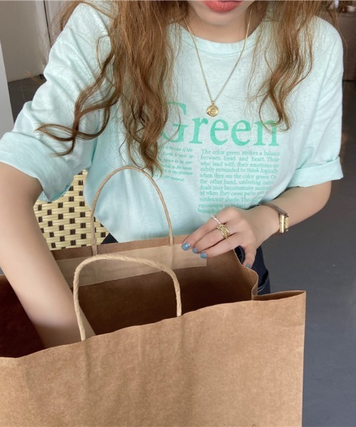 MANGROVE(マングローブ)の「カラープリントTシャツ(Tシャツ/カットソー・レディース・ホワイト/イエロー/グリーン・FREE)」の15枚目の写真