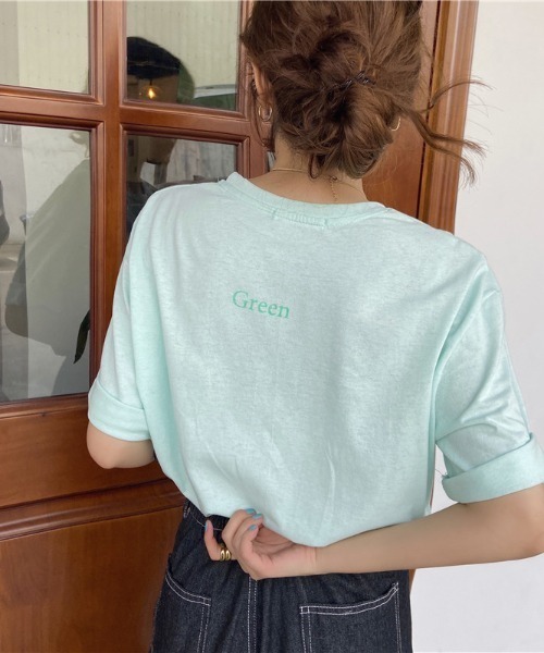 MANGROVE(マングローブ)の「カラープリントTシャツ(Tシャツ/カットソー・レディース・ホワイト/イエロー/グリーン・FREE)」の11枚目の写真