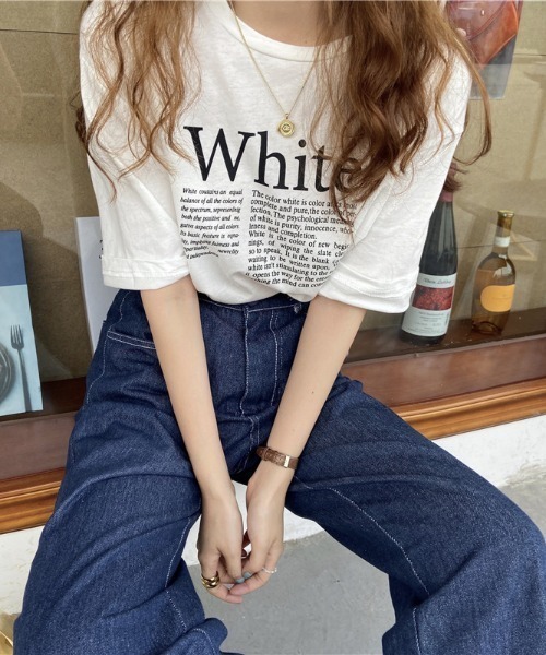 MANGROVE(マングローブ)の「カラープリントTシャツ(Tシャツ/カットソー・レディース・ホワイト/イエロー/グリーン・FREE)」の8枚目の写真