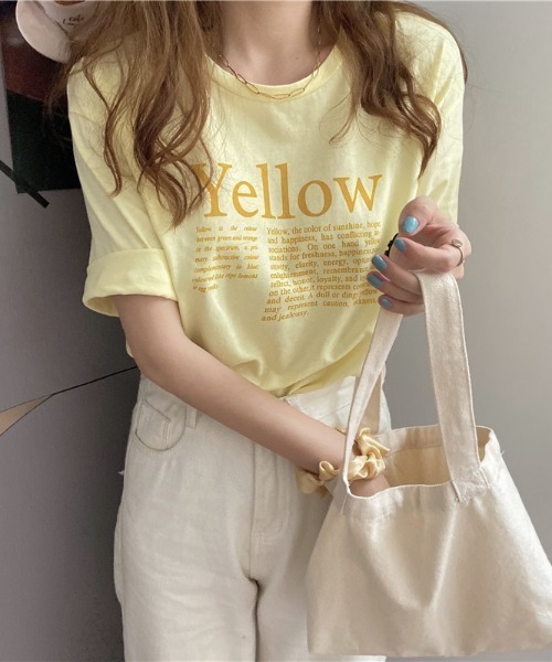 MANGROVE(マングローブ)の「カラープリントTシャツ(Tシャツ/カットソー・レディース・ホワイト/イエロー/グリーン・FREE)」の14枚目の写真