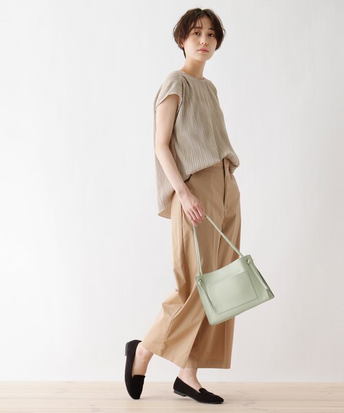 DRESKIP（ドレスキップ）の「◆ノットハンドルスクエアトート（トートバッグ・レディース・アイボリー/グリーン/イエロー・00）」の8枚目の写真