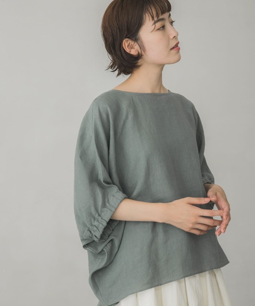 かぐれ（カグレ）の「リネンギャザーワイドプルオーバー（シャツ