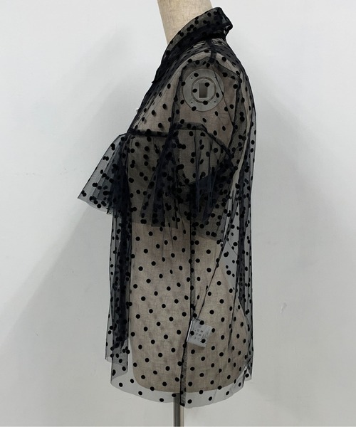 PICCIN(ピッチン)の「フロッキードットチュールフリルシアーブラウス(シャツ/ブラウス・レディース・ブラック・M)」の20枚目の写真