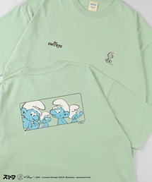 make a ray!（メイク ア レイ！）の「【THE SMURFS/スマーフ】バックプリント イラスト 半袖プリントTシャツ（Tシャツ/カットソー・メンズ）」