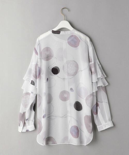 BEAUTY&YOUTH UNITED ARROWS（ビューティーアンドユースユナイテッドアローズ）の「BY プリントフリルスリーブシャツ -ウォッシャブル-◆（シャツ/ブラウス・レディース・ブラック/ダークグレー・FREE）」の16枚目の写真