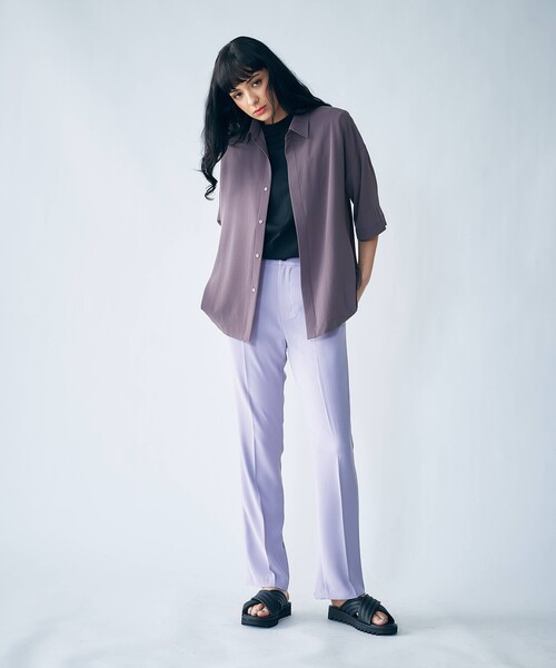 tk.TAKEO KIKUCHI（ティーケータケオキクチ）の「◆シアービッグシャツ（ユニセックスアイテム）（シャツ/ブラウス・メンズ・ブルー/マスタード/パープル系4・01/02/03）」の11枚目の写真