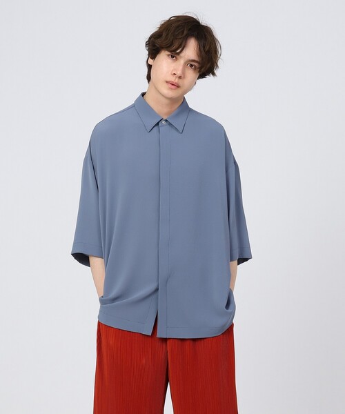 tk.TAKEO KIKUCHI（ティーケータケオキクチ）の「◆シアービッグシャツ（ユニセックスアイテム）（シャツ/ブラウス・メンズ・ブルー/マスタード/パープル系4・01/02/03）」の15枚目の写真