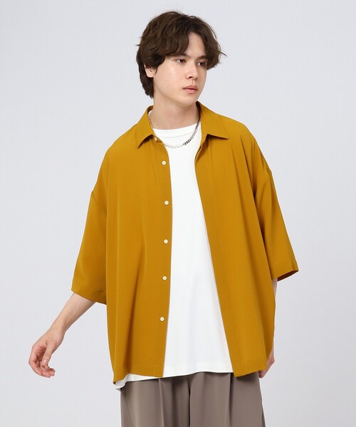 tk.TAKEO KIKUCHI（ティーケータケオキクチ）の「◆シアービッグシャツ（ユニセックスアイテム）（シャツ/ブラウス・メンズ・ブルー/マスタード/パープル系4・01/02/03）」の18枚目の写真