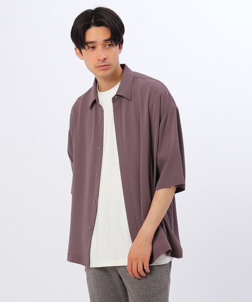 tk.TAKEO KIKUCHI（ティーケータケオキクチ）の「◆シアービッグシャツ（ユニセックスアイテム）（シャツ/ブラウス・メンズ・ブルー/マスタード/パープル系4・01/02/03）」の20枚目の写真