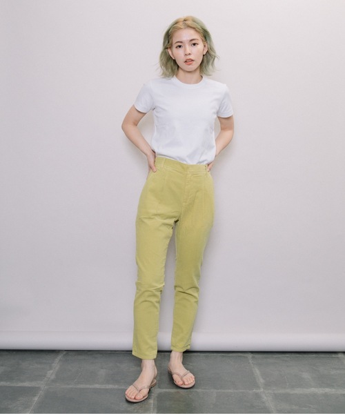 miniyu(ミニュウ)の「【NIMES】コーデュロイ・テーパードカラーパンツ(その他パンツ・レディース・グリーン・0)」の2枚目の写真