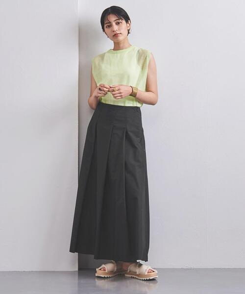 UNITED ARROWS（ユナイテッドアローズ）の「UWSC C カラー タックフレア スカート◆（スカート・レディース・ブラック/レッド/ケリー・36/38/40）」の4枚目の写真