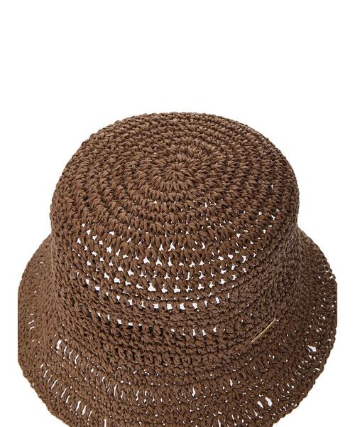 AMERICAN HOLIC（アメリカンホリック）の「ペーパー細編みハット（ニットキャップ/ビーニー・レディース・ブラウン/ナチュラル・FREE）」の14枚目の写真