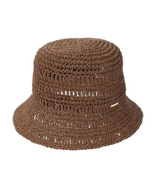 AMERICAN HOLIC（アメリカンホリック）の「ペーパー細編みハット（ニットキャップ/ビーニー・レディース・ブラウン/ナチュラル・FREE）」の9枚目の写真