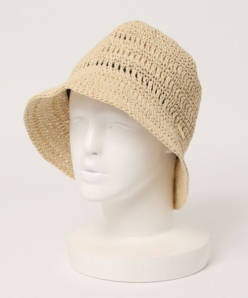 AMERICAN HOLIC（アメリカンホリック）の「ペーパー細編みハット（ニットキャップ/ビーニー・レディース・ブラウン/ナチュラル・FREE）」の5枚目の写真
