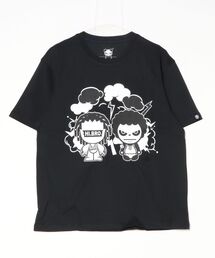 HIPANDA ハイパンダ メンズ BROコラボ ラッパーキャラクタープリント 半袖Tシャツ