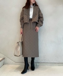 キルティング後ベンツストレートスカート