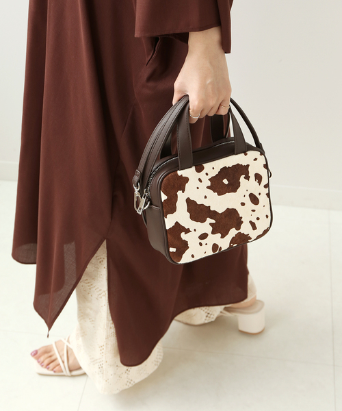 Simplicite（サンプリシテ）の「ハラコBAG◆（ショルダーバッグ・レディース・ブラック/ベージュ/ブラウン・FREE）」の3枚目の写真