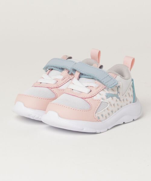 PUMA(プーマ)の「PUMA/プーマ ファンレーサー ロアー ACインファント 380883 ベルクロ ゴム紐(スニーカー・キッズ・グレー×ピンク・14.0cm/15.0cm/12.0cm/13.0cm/16.0cm)」の1枚目の写真