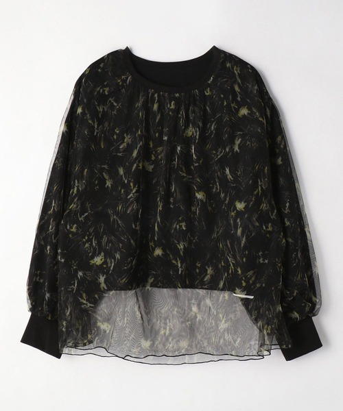 179/WG(イチナナキュウダブルジー)の「リバーシブルチュールオーバープル(Tシャツ/カットソー・レディース・ブラック/チャコールグレー/ベージュ・FREE)」の11枚目の写真