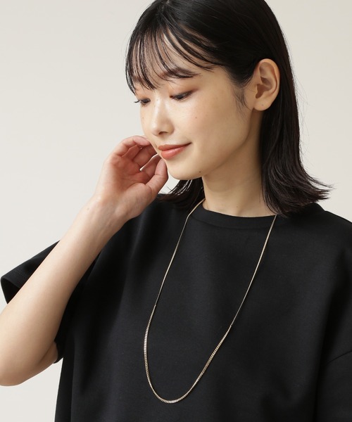 NATURAL BEAUTY BASIC（ナチュラルビューティーベーシック）の「ミックスチェーンミニマムネックレス（ネックレス・レディース・シルバー/ゴールド・ﾌﾘ-）」の2枚目の写真