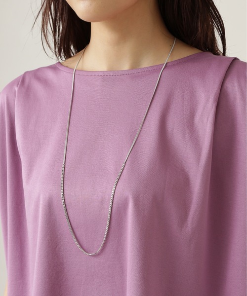 NATURAL BEAUTY BASIC（ナチュラルビューティーベーシック）の「ミックスチェーンミニマムネックレス（ネックレス・レディース・シルバー/ゴールド・ﾌﾘ-）」の4枚目の写真