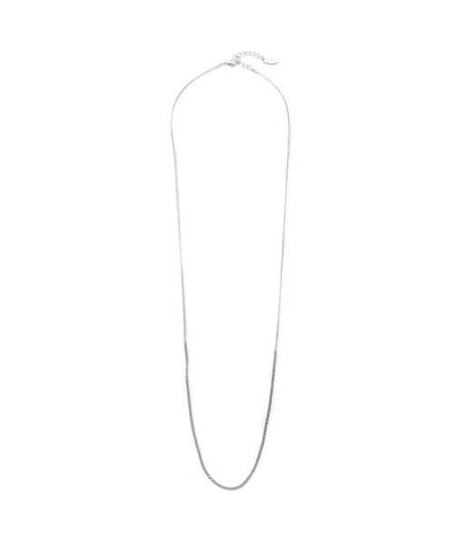 NATURAL BEAUTY BASIC（ナチュラルビューティーベーシック）の「ミックスチェーンミニマムネックレス（ネックレス・レディース・シルバー/ゴールド・ﾌﾘ-）」の5枚目の写真