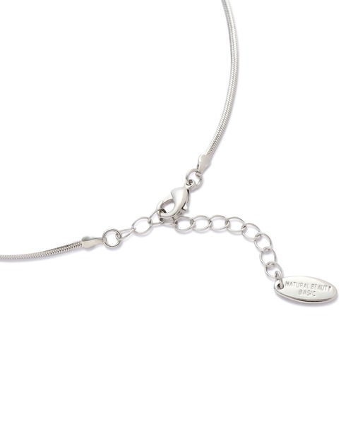 NATURAL BEAUTY BASIC（ナチュラルビューティーベーシック）の「ミックスチェーンミニマムネックレス（ネックレス・レディース・シルバー/ゴールド・ﾌﾘ-）」の7枚目の写真