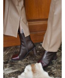 EVRIS | バイカラーデザインショートブーツ(ブーツ)