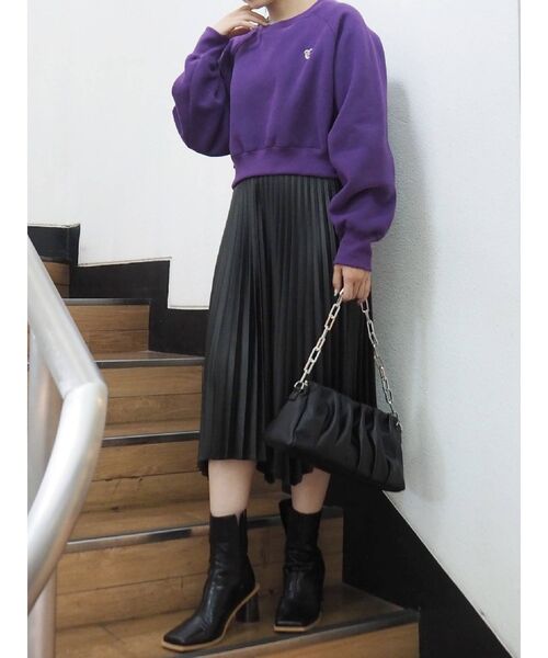 EVRIS（エヴリス）の「バイカラーデザインショートブーツ（ブーツ・レディース・ブラック/ブラウン・SMALL/MEDIUM/LARGE）」の9枚目の写真