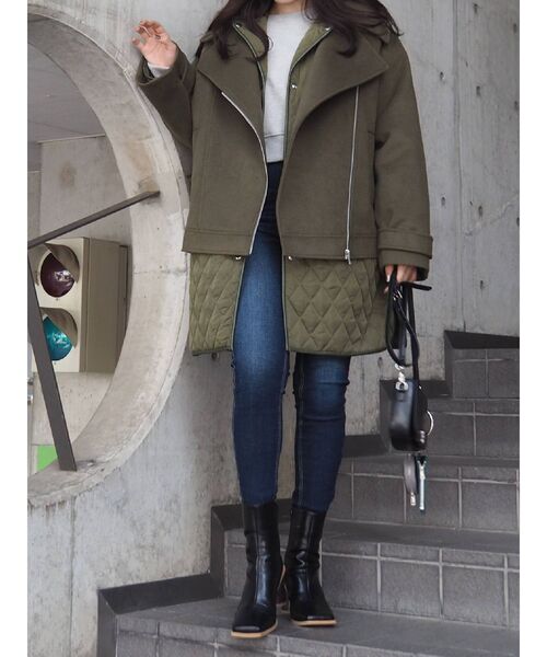 EVRIS（エヴリス）の「バイカラーデザインショートブーツ（ブーツ・レディース・ブラック/ブラウン・SMALL/MEDIUM/LARGE）」の15枚目の写真