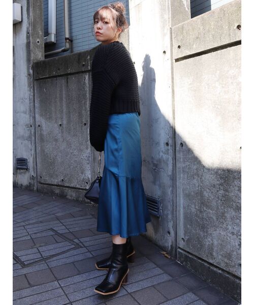 EVRIS（エヴリス）の「バイカラーデザインショートブーツ（ブーツ・レディース・ブラック/ブラウン・SMALL/MEDIUM/LARGE）」の7枚目の写真