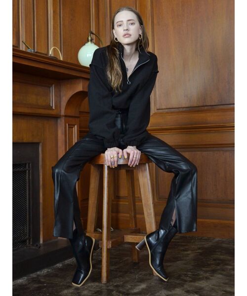 EVRIS（エヴリス）の「バイカラーデザインショートブーツ（ブーツ・レディース・ブラック/ブラウン・SMALL/MEDIUM/LARGE）」の10枚目の写真