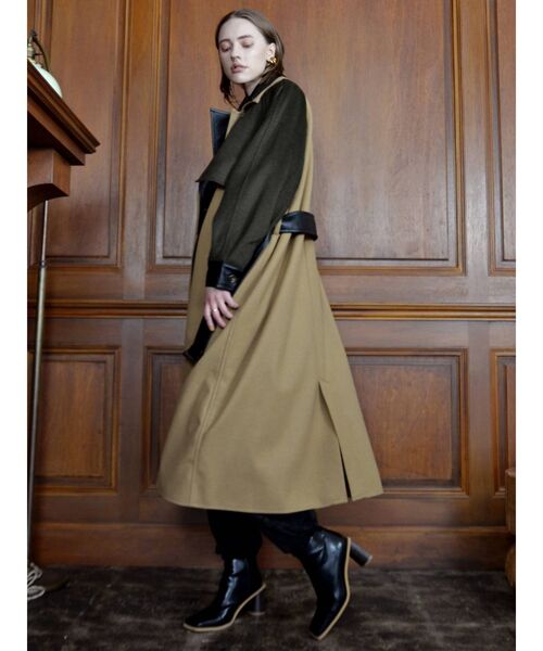 EVRIS（エヴリス）の「バイカラーデザインショートブーツ（ブーツ・レディース・ブラック/ブラウン・SMALL/MEDIUM/LARGE）」の8枚目の写真