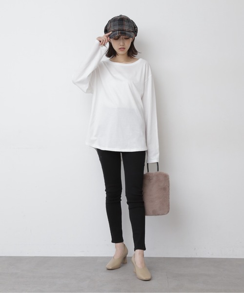 FREE'S MART（フリーズマート）の「◆ミニファーバッグ（ハンドバッグ・レディース・ホワイト/グレー・ﾌﾘ-）」の3枚目の写真