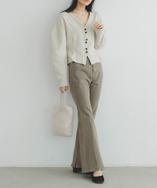 FREE'S MART（フリーズマート）の「◆ミニファーバッグ（ハンドバッグ・レディース・ホワイト/グレー・ﾌﾘ-）」の9枚目の写真