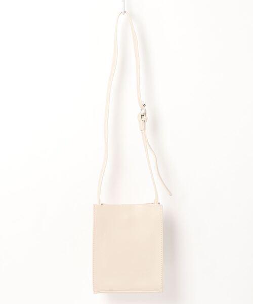 SPINNS（スピンズ）の「フェイクレザー スクエアデザインミニショルダーバッグ（ショルダーバッグ・レディース・ブラック/グレイッシュベージュ/チャコール/グリーン/パープル/オレンジ・ONESIZE）」の7枚目の写真