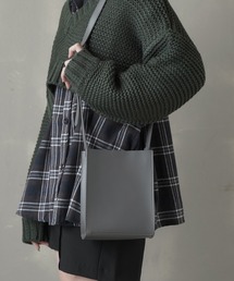 SPINNS | フェイクレザー スクエアデザインミニショルダーバッグ(ショルダーバッグ)