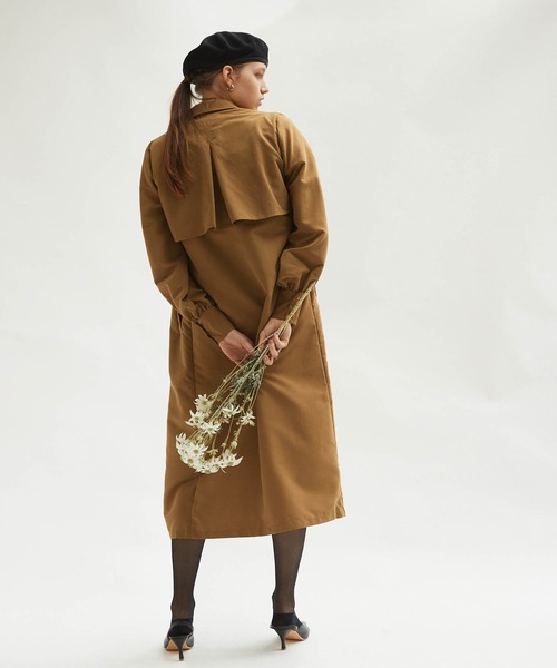 Keeepy(キーピー)の「【Keeepy】volume sleeve layered design shirt dress(シャツワンピース・レディース・ネイビー/ブラウン・FREE)」の8枚目の写真