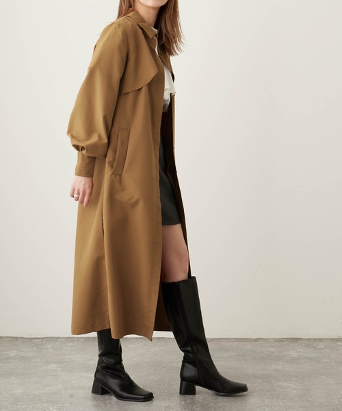Keeepy(キーピー)の「【Keeepy】volume sleeve layered design shirt dress(シャツワンピース・レディース・ネイビー/ブラウン・FREE)」の16枚目の写真