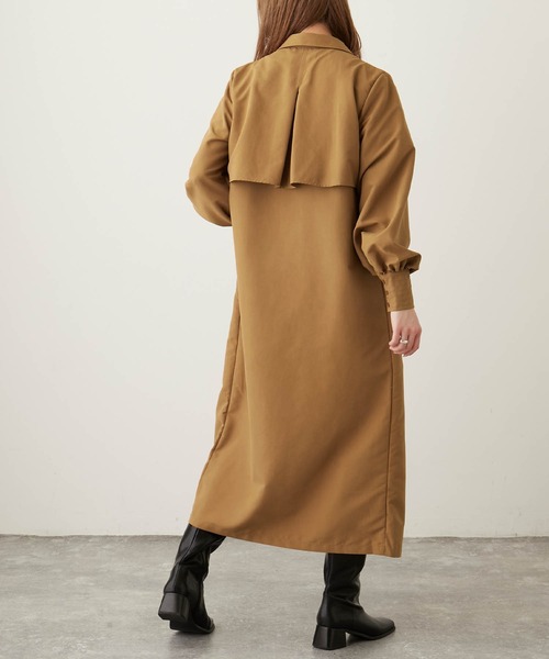 Keeepy(キーピー)の「【Keeepy】volume sleeve layered design shirt dress(シャツワンピース・レディース・ネイビー/ブラウン・FREE)」の17枚目の写真