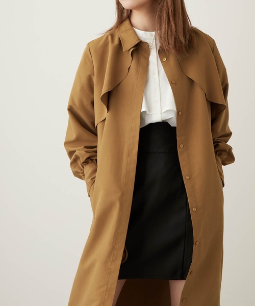 Keeepy(キーピー)の「【Keeepy】volume sleeve layered design shirt dress(シャツワンピース・レディース・ネイビー/ブラウン・FREE)」の18枚目の写真