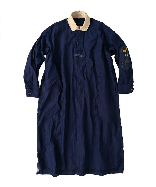 ワンピース麦サテン チノのヨットマンドレス インディゴ ワンピース 45r フォーティファイブアール のファッション