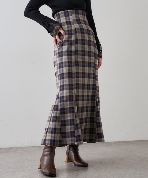natural couture（ナチュラルクチュール）の「【WEB限定カラー有り】ハイウエストスエードマーメイドスカート Mサイズ（スカート・レディース・アイボリー/スミクロ/モカ/ピンク/その他1/チェック/その他2・MEDIUM）」の6枚目の写真
