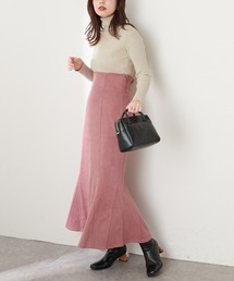 【WEB限定カラー有り】ハイウエストスエードマーメイドスカート Mサイズ