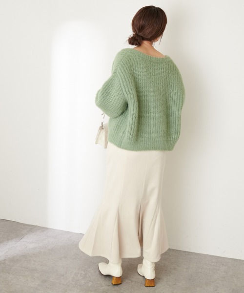 natural couture（ナチュラルクチュール）の「【WEB限定カラー有り】ハイウエストスエードマーメイドスカート Mサイズ（スカート・レディース・アイボリー/スミクロ/モカ/ピンク/その他1/チェック/その他2・MEDIUM）」の11枚目の写真